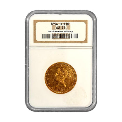 1894 O $10 Gold Liberty Head - NGC AU55 - CoinsTV
