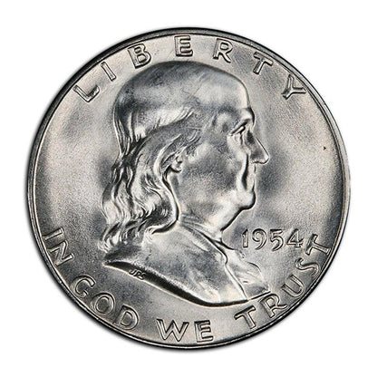 1954 Franklin 90% Silver Half Dollar San Francisco - Uncirculated