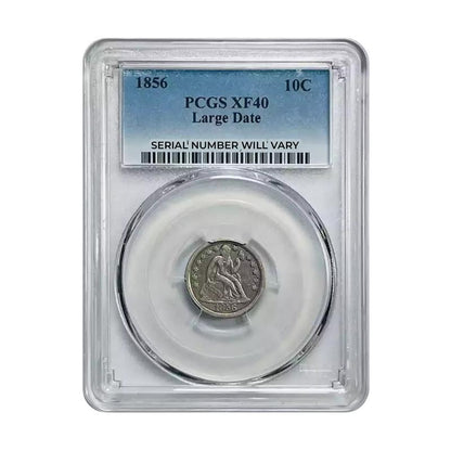 1856 Seated Liberty Dime - PCGS XF40 Large Date - CoinsTV
