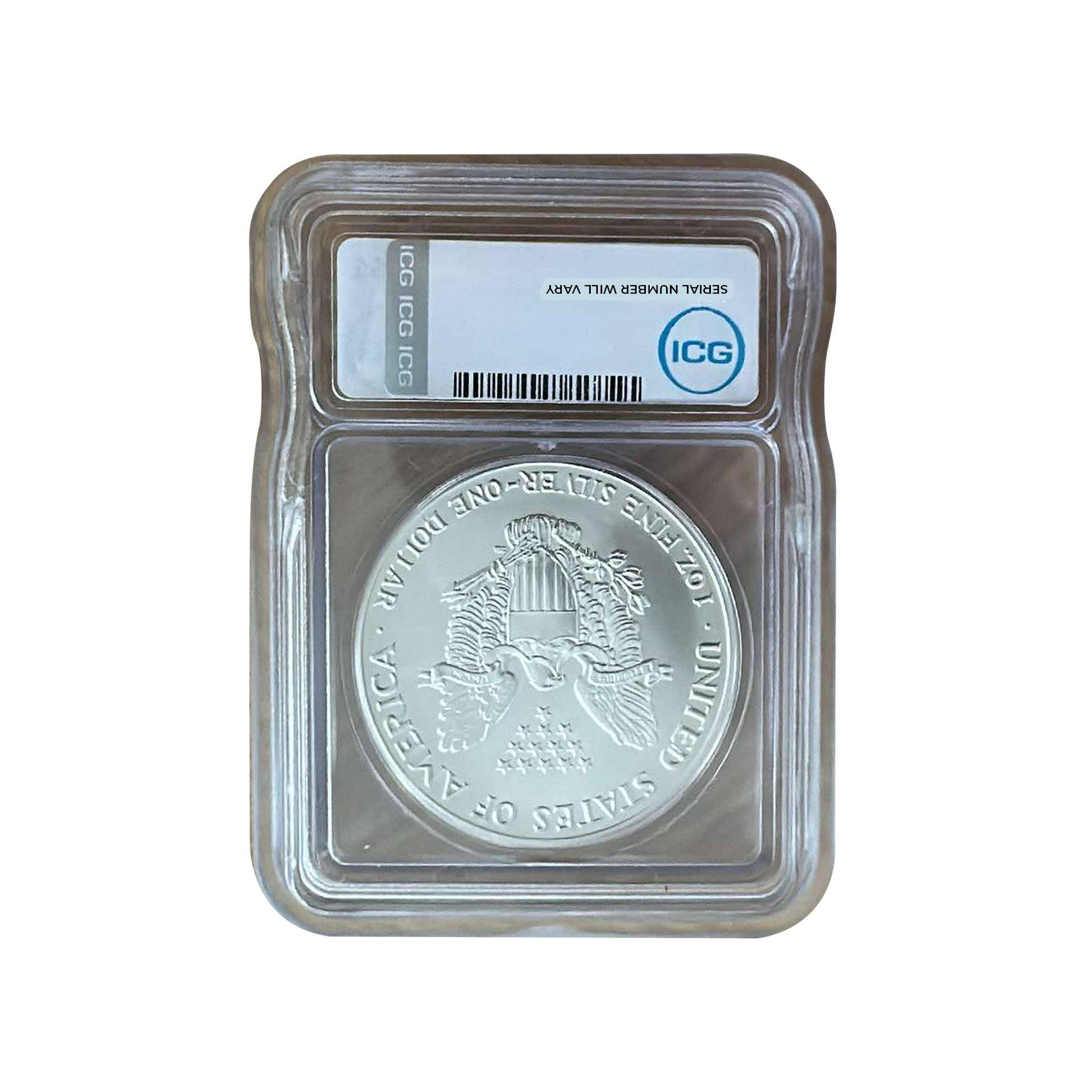 1992 Silver Eagle - Austin Hutto Signature - ICG MS70 - CoinsTV