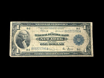 1918 $1 Defiant Eagle Federal Reserve Horse Blanket Note