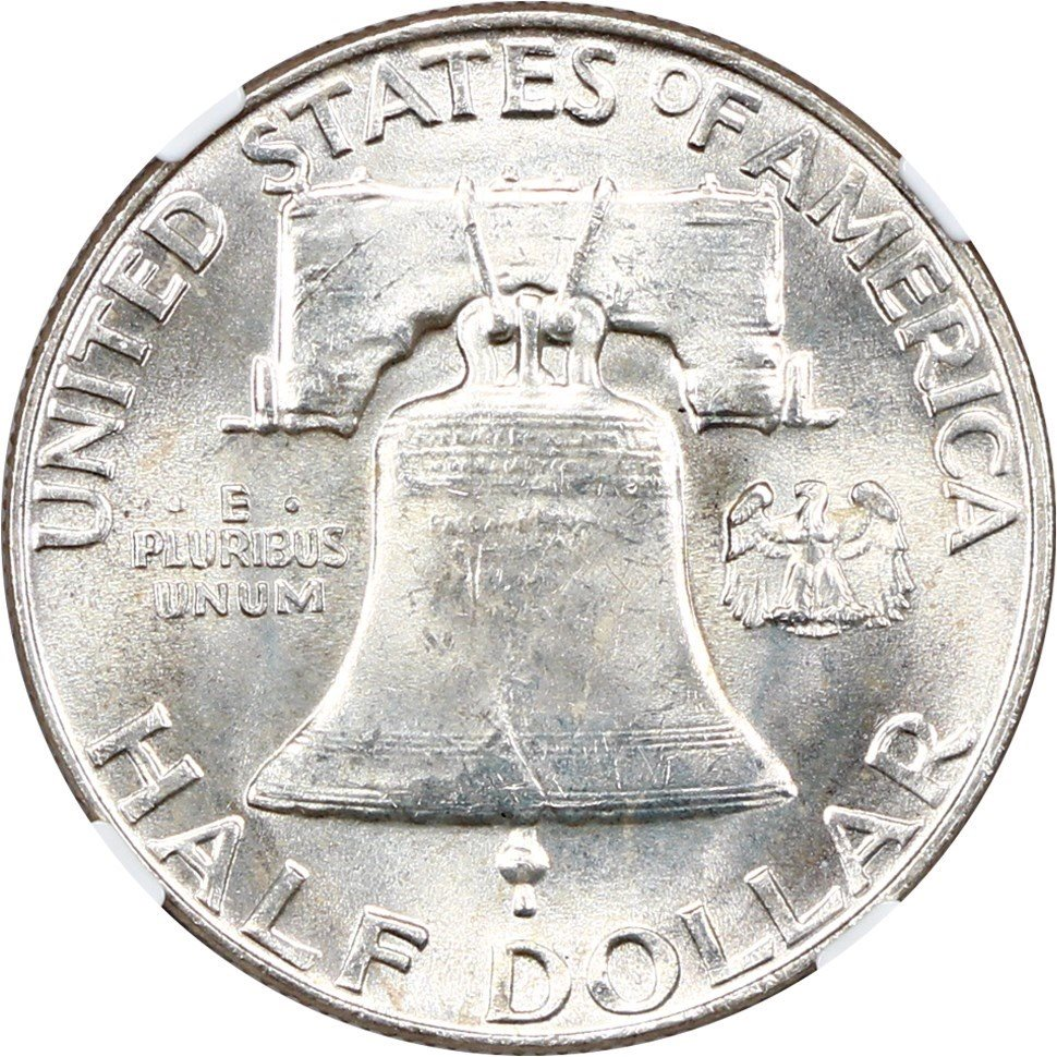 1959 Franklin Half Dollar Philadelphia - Type 2 Reverse - Brilliant Uncirculated