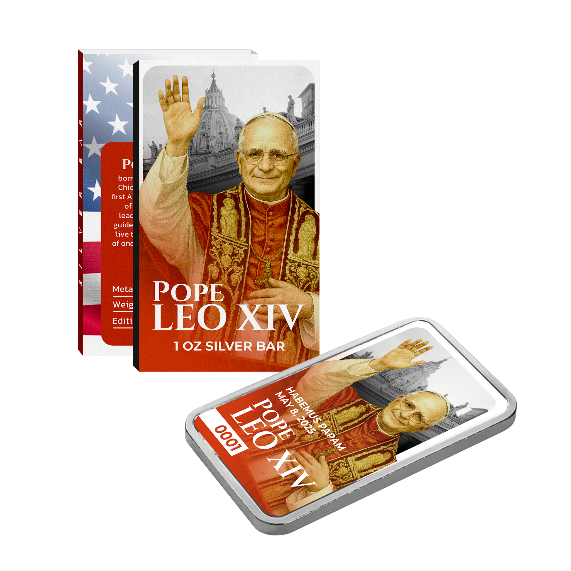 Pope Leo XIV Commemorative Silver Bar - CoinsTV
