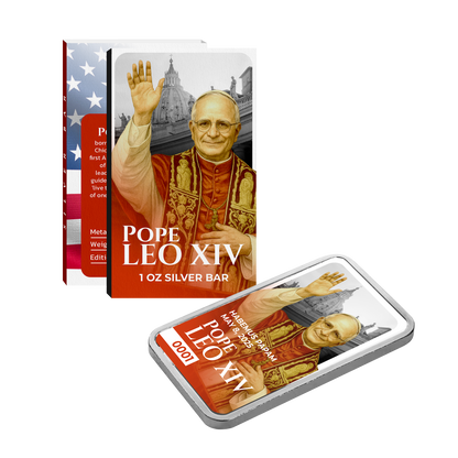 Pope Leo XIV Commemorative Silver Bar - CoinsTV