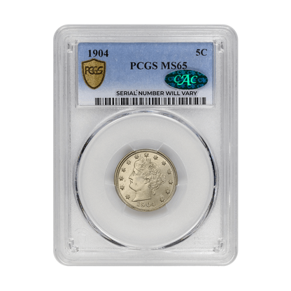 1904 Liberty Nickel - PCGS MS65 CAC - CoinsTV