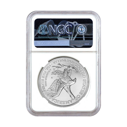 2025 W Burnished Silver Eagle - NGC SP70 AR Michael Guadioso Signature - CoinsTV