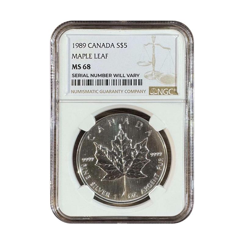 Canada Silver Maple Leaf 1 oz Silver - NGC MS68 Grab Bag - CoinsTV