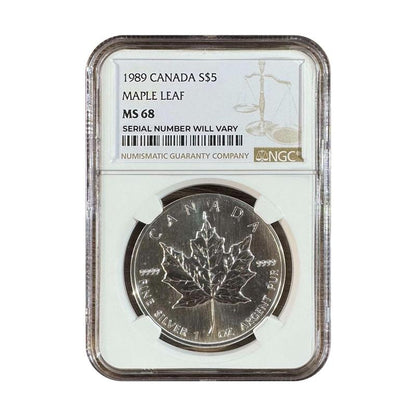 Canada Silver Maple Leaf 1 oz Silver - NGC MS68 Grab Bag - CoinsTV