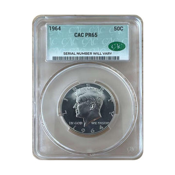1964 Kennedy Silver Half Dollar Philadelphia - CAC PR65