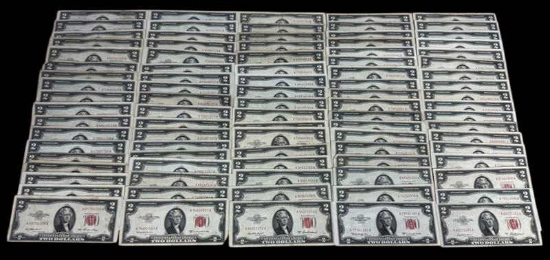 Frontier Red Seal $2 Notes - Circulated - CoinsTV