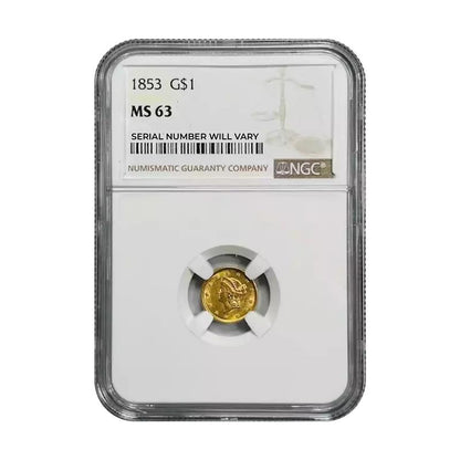 1853 Gold Liberty Head - NGC MS63 - CoinsTV