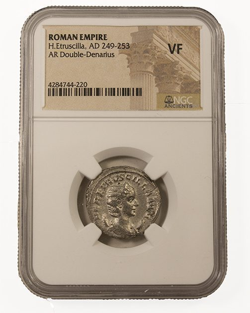 Herennia Etruscilla Roman Silver Denarius 249-251 CE - NGC VF - CoinsTV