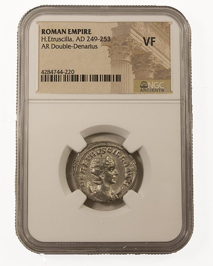 Herennia Etruscilla Roman Silver Denarius 249-251 CE - NGC VF - CoinsTV