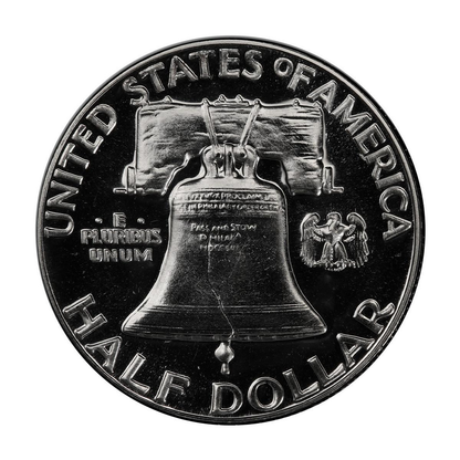 1958 Franklin 90% Silver Half Dollar Philadelphia - Proof - CoinsTV