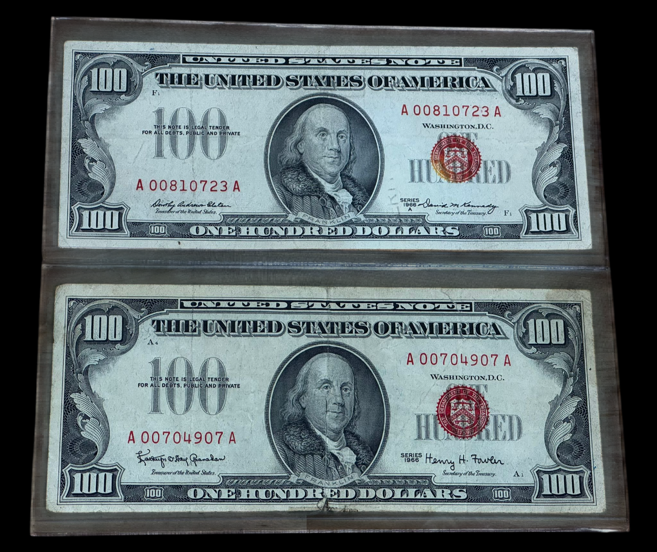 1966 $100 United States Paper Currency - Red Seal - CoinsTV