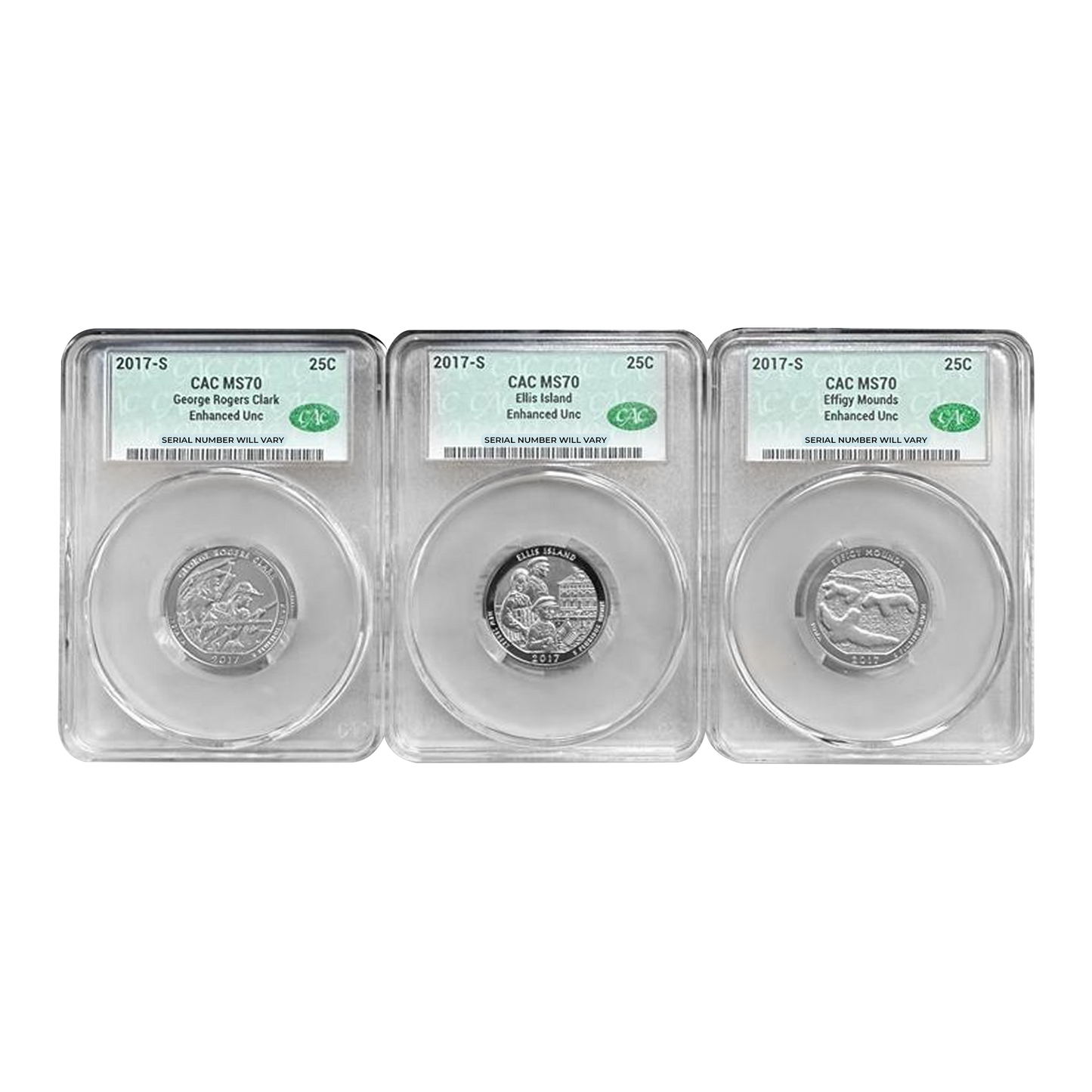 2017-S Silver Quarter - CAC MS70 Enhanced Unc Grab Bag - CoinsTV