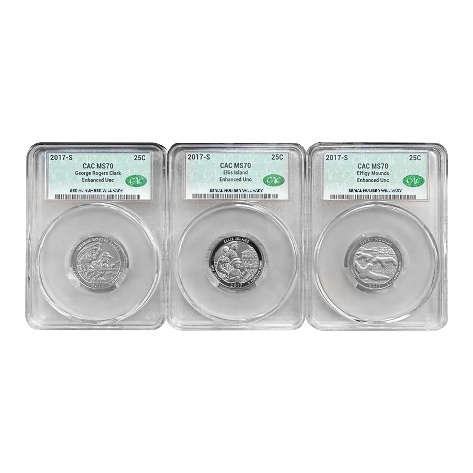 2017-S Silver Quarter - CAC MS70 Enhanced Unc Grab Bag - CoinsTV