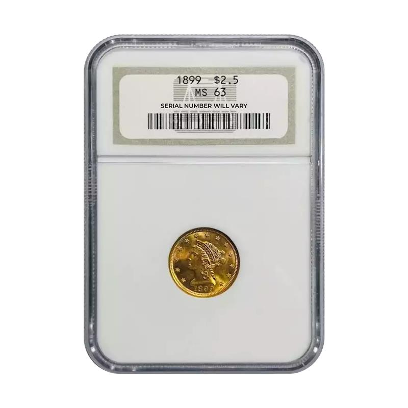 1899 Gold Liberty Head Quarter Eagle - NGC MS63 - CoinsTV
