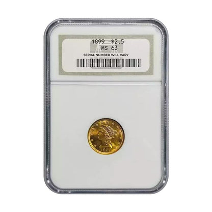 1899 Gold Liberty Head Quarter Eagle - NGC MS63 - CoinsTV