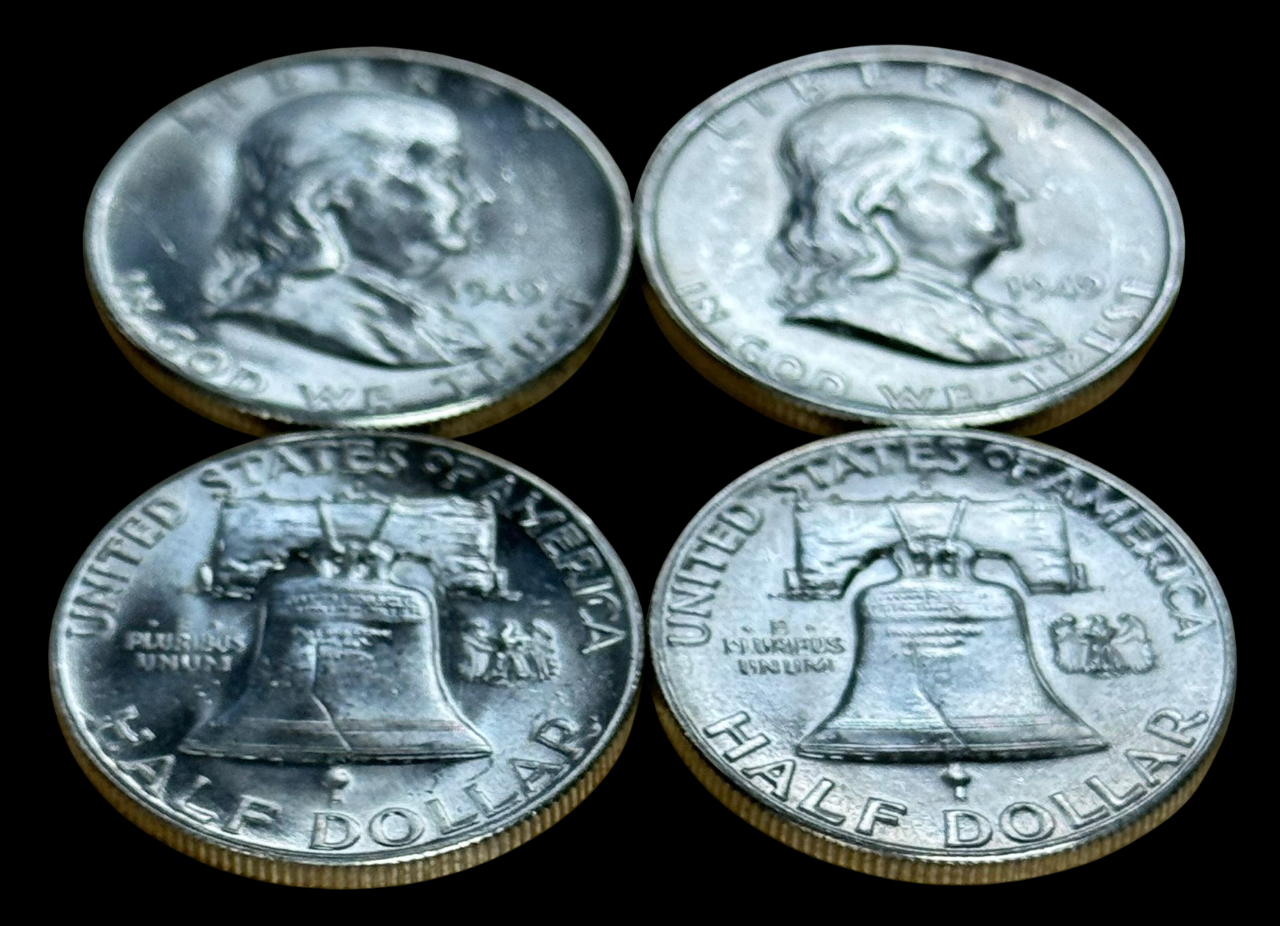 1949 Franklin 90% Silver Half Dollar Denver - Uncirculated - CoinsTV