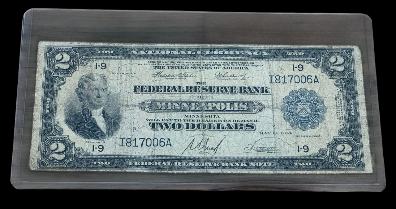 1918 $2 Battleship Horseblanket Note