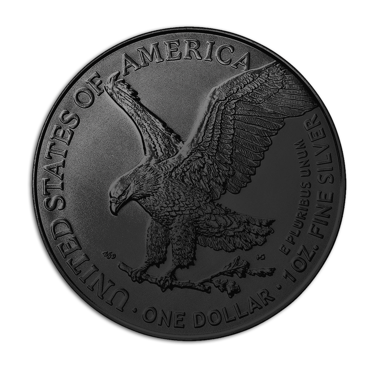 2025 U.S. Eagle with Eagle Privy Black Ruthenium Gold Privy Edition 1 oz Silver Coin - CoinsTV