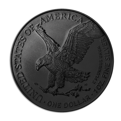 2025 U.S. Eagle with Eagle Privy Black Ruthenium Gold Privy Edition 1 oz Silver Coin - CoinsTV