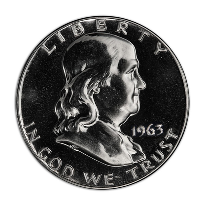 1963 Franklin 90% Silver Half Dollar Philadelphia - Proof - CoinsTV