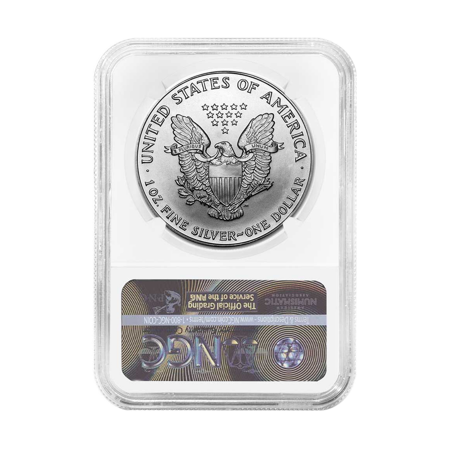 1993 Silver Eagle - Brown Label - NGC MS69