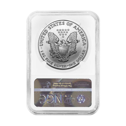1993 Silver Eagle - Brown Label - NGC MS69