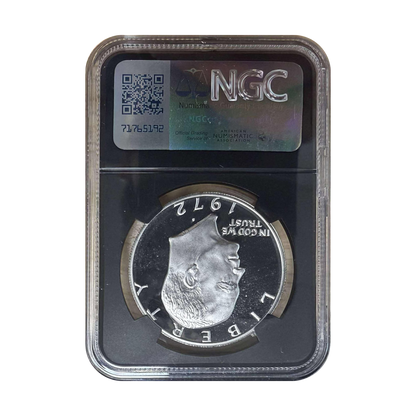 1972-S Eisenhower Silver Dollar - Gem Proof - NGC Charlie Duke Signature - CoinsTV