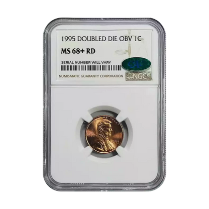 1995 Lincoln Cent - Doubled Die Obv. - NGC MS68+ RD CAC - CoinsTV