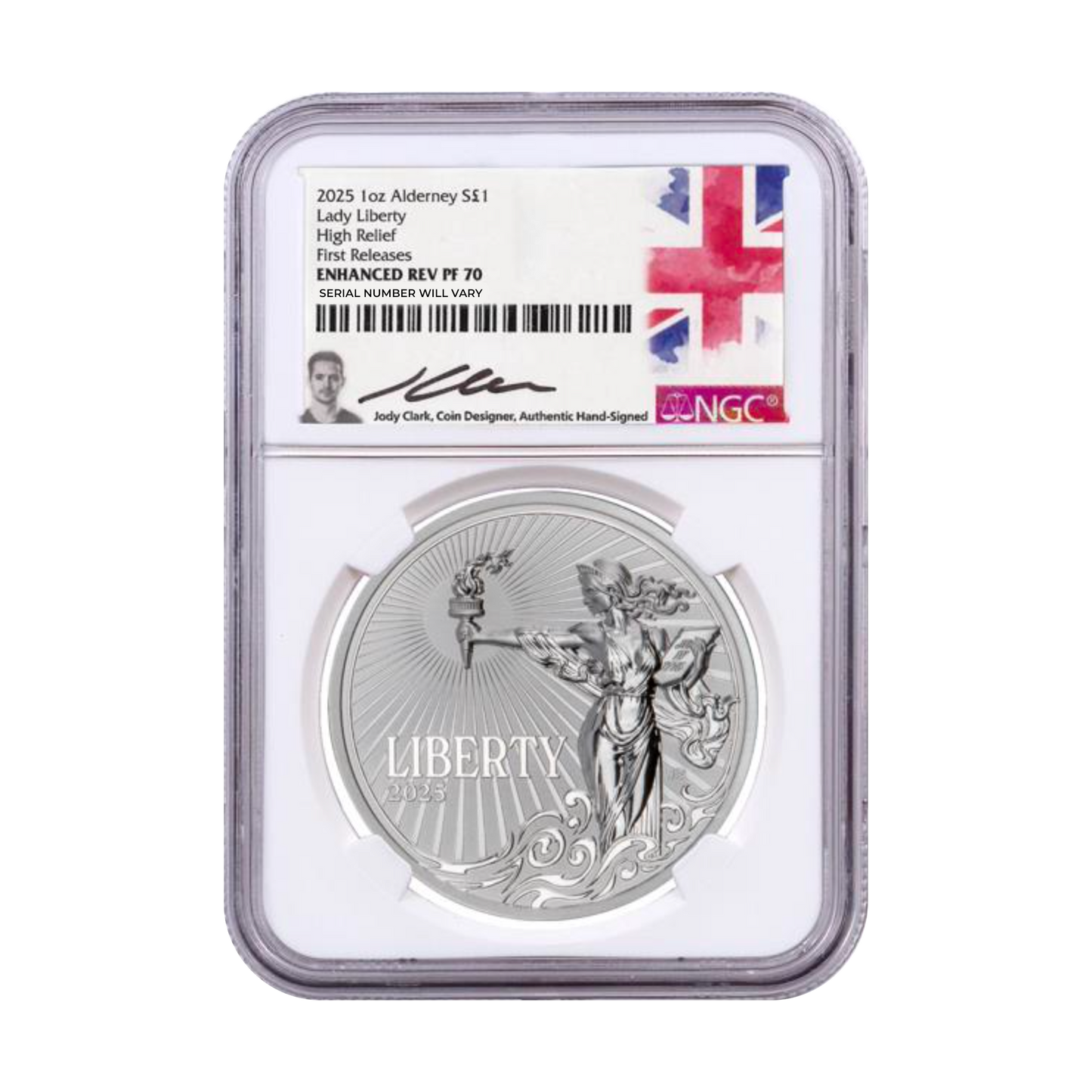 2025 Alderney Lady Liberty UHR - Jody Clark Sign - Enhanced