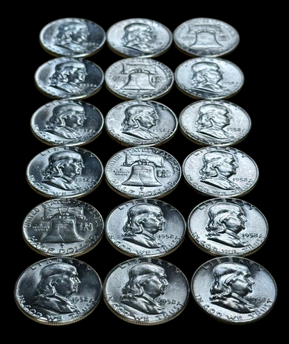 1952 Franklin 90% Silver Half Dollar Philadelphia - Uncirculated - CoinsTV