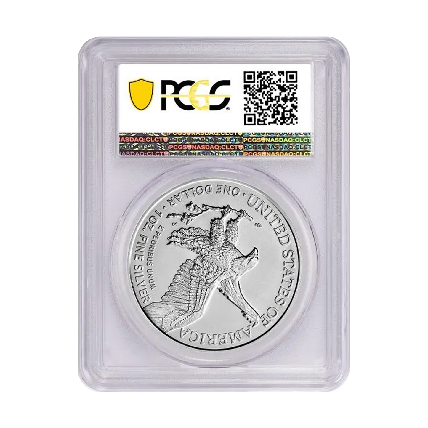 2024 Silver Eagle - First Strike Flag Label - PCGS MS70 - CoinsTV