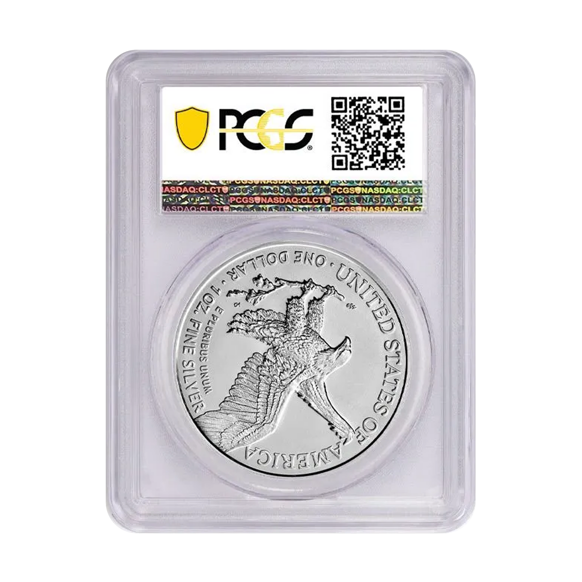 2024 Silver Eagle - First Strike Flag Label - PCGS MS70 - CoinsTV