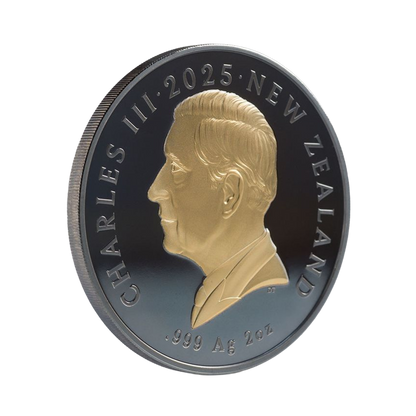 2025 New Zealand Pouakai Haast's Eagle Black Proof 2 oz Silver Coin - CoinsTV