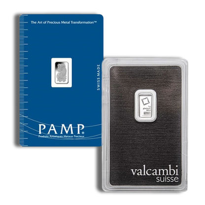 1 Gram Carded Platinum Bar - CoinsTV