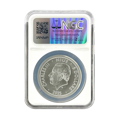 2025CM Niue Czech Lion 2 oz Silver - NGC MS70 - CoinsTV