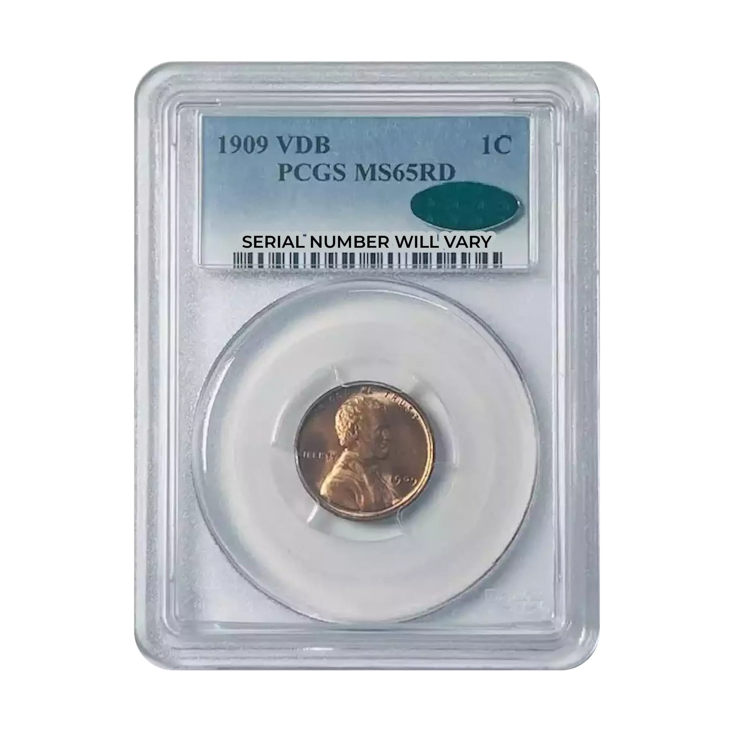 1909 VDB Lincoln Cent Philadelphia - PCGS MS65 RD CAC - CoinsTV