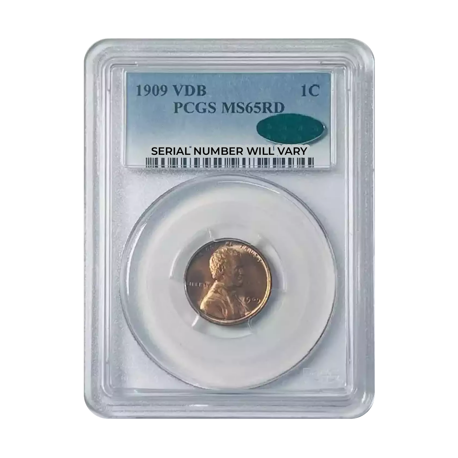 1909 VDB Lincoln Cent Philadelphia - PCGS MS65 RD CAC - CoinsTV