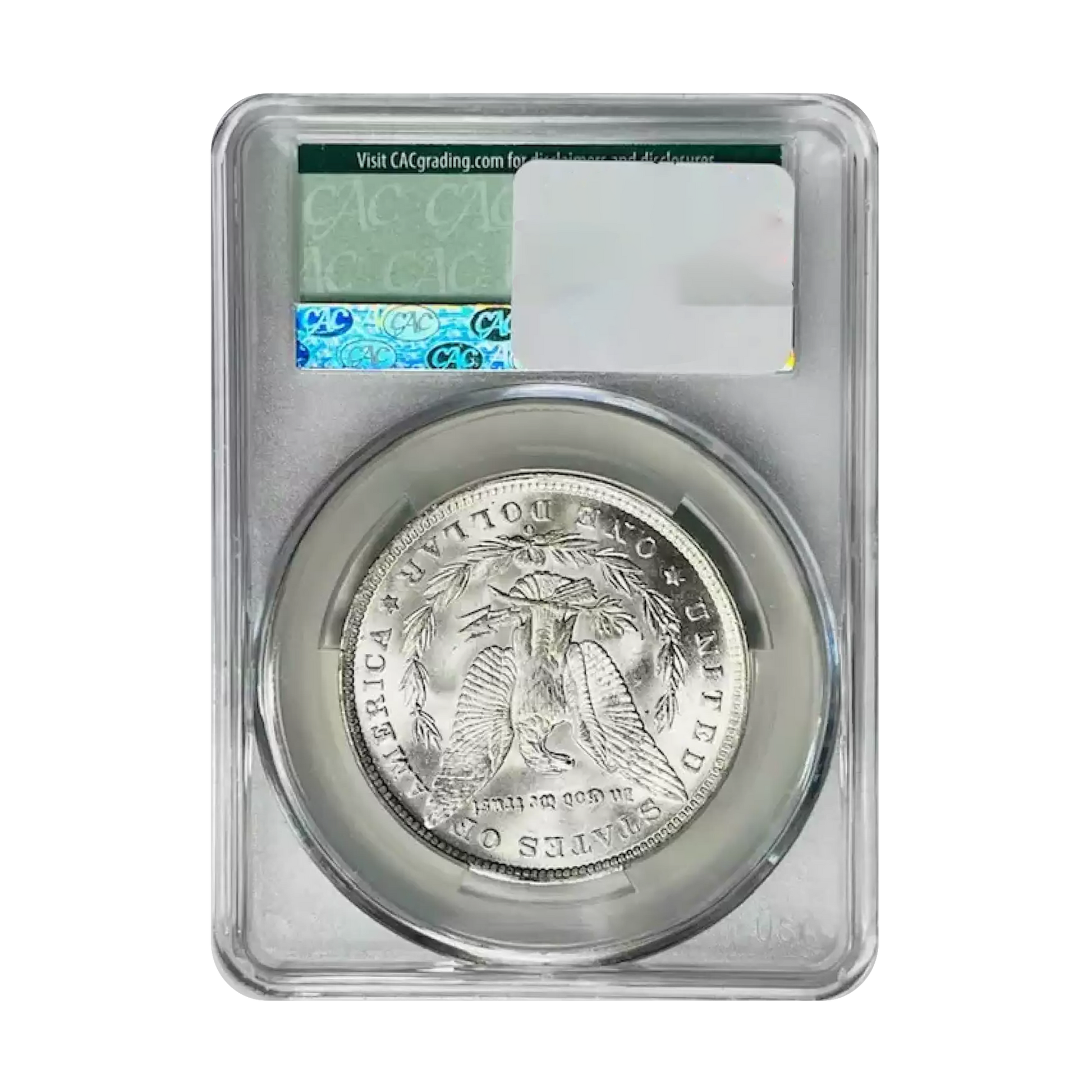 1890-O Morgan Silver Dollar New Orleans - CAC MS63 Sight White - CoinsTV