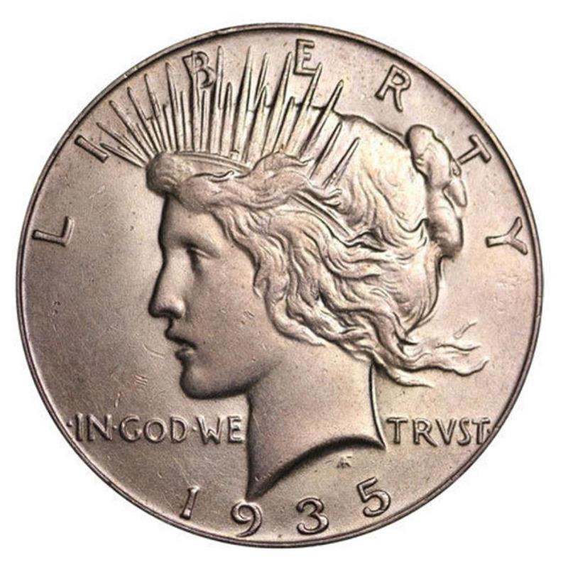 1935 Peace Silver Dollar Philadelphia - Uncirculated - CoinsTV