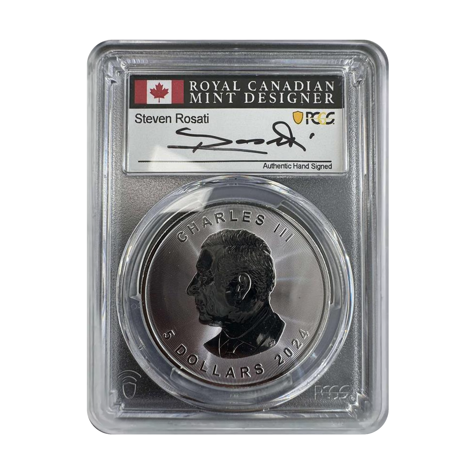 2024 Maple Silver Leaf - First Strike - PCGS MS69 Steven Rosati Signature - CoinsTV
