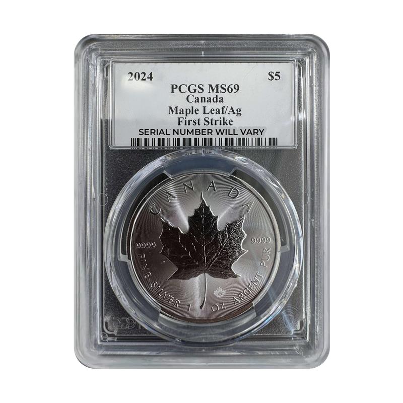 2024 Maple Silver Leaf - First Strike - PCGS MS69 Steven Rosati Signature - CoinsTV