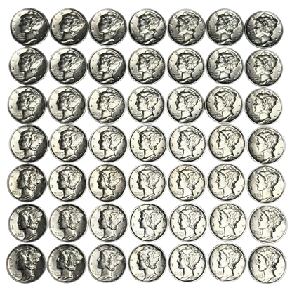 Mercury Dime Almost Uncirculated - Dates Will Vary - CoinsTV
