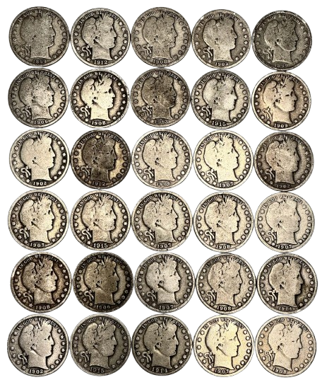 Barber Half Dollar - Collectors Quality Circulated - CoinsTV