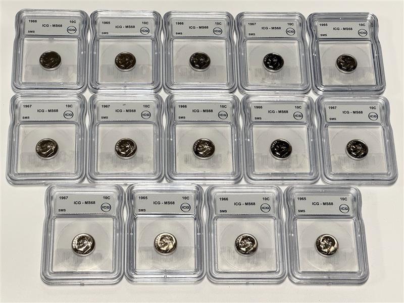 Roosevelt Dime - ICG MS68 Grab Bag - CoinsTV