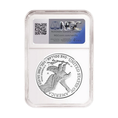 2025 Silver Eagle Laser Engraved Privy - Home of the Brave - NGC PF70 UCAM First Day of Issue