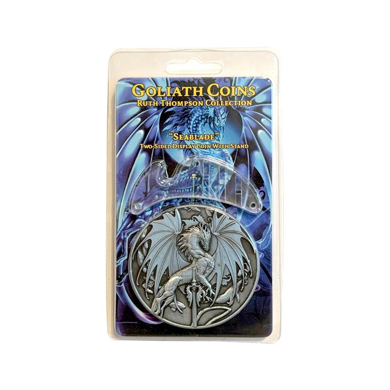 Seablade by Ruth Thompson 2.75" Antiqued Silver Plated Medal - CoinsTV